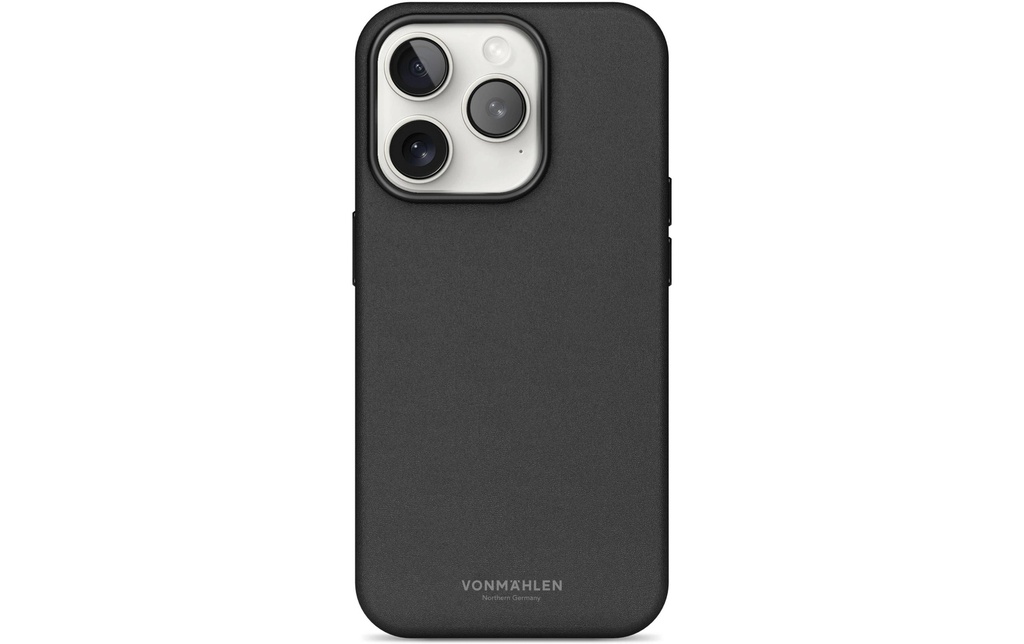 Vonmählen Coque arrière Like Leather iPhone 16 Pro Max Noir