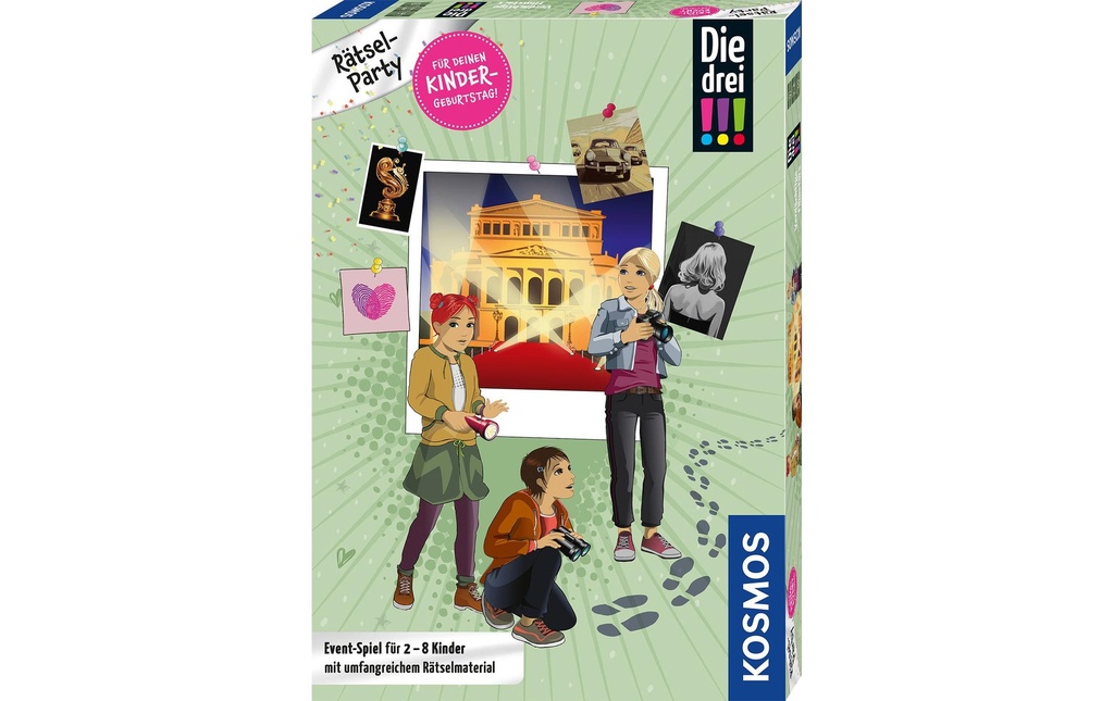 Kosmos Jeux d’enfant Die drei!!! Rätsel-Party -DE-