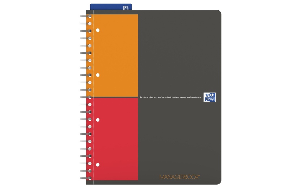 OXFORD Managerbook A4+ 6mm lign.gris (160 pces)