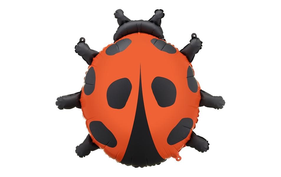 Partydeco Ballon en aluminium Coccinelle, Rouge-noir, 66 x 64.5 cm, 1 pièce