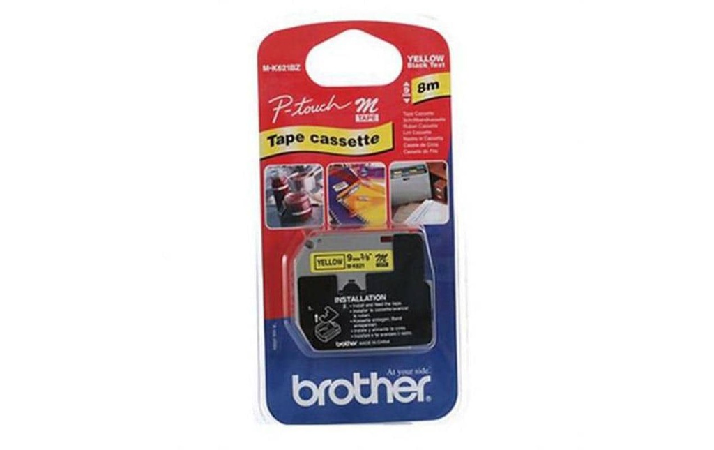 Brother Ruban d’étiquettes M-K621BZ Noir auf Jaune