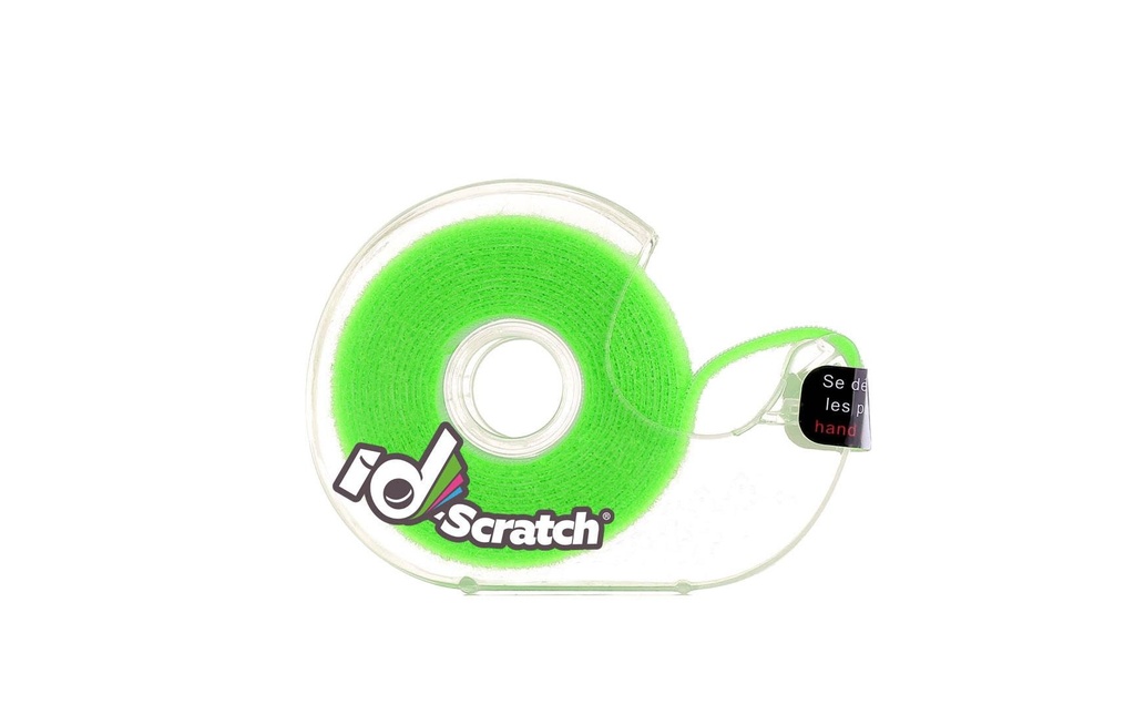 Patchsee Boîte de bande auto-agrippante ID-SCRATCH Boîte distributrice Vert fluo