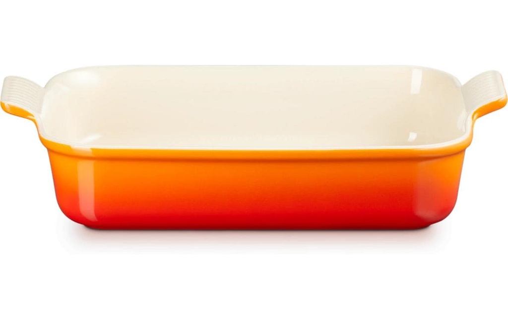 Le Creuset Plat à gratin Tradition, 32 cm Angulaire, Rouge vif