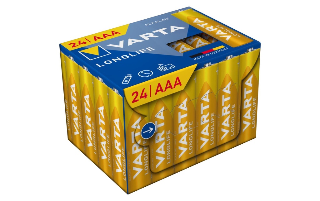 Varta Pile Longlife AAA CUBE24 , 24 Pièce/s
