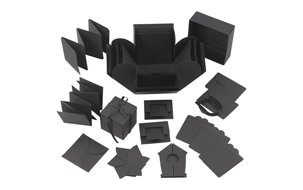 Creativ Company Carton cadeau Noir, 12 x 12 x 12 cm