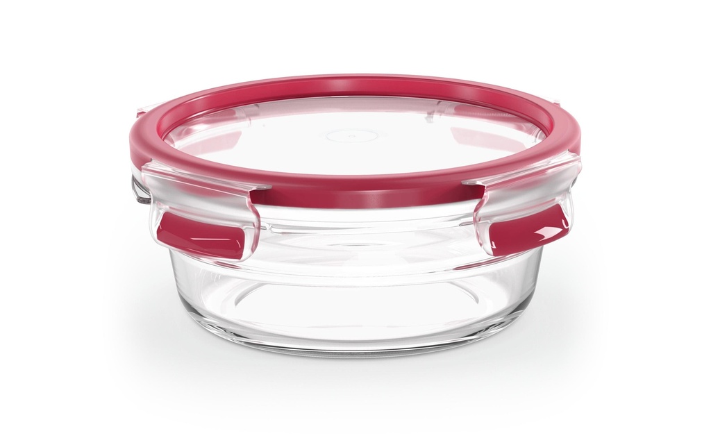 Emsa Récipients à provisions Clip & Close Eco 0.6 l, Transparent/Rouge