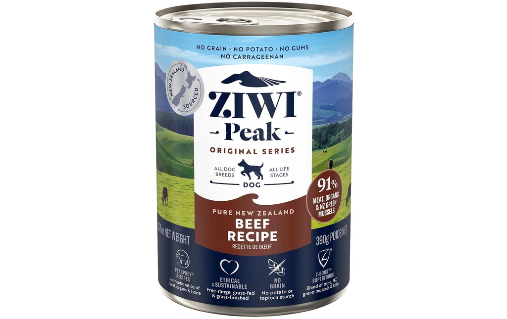 ZIWI Peak Alimentation humide Bœuf 390 g