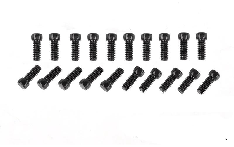 RC4WD Scale Hex Head Bolts M1.6 x 4 mm noir