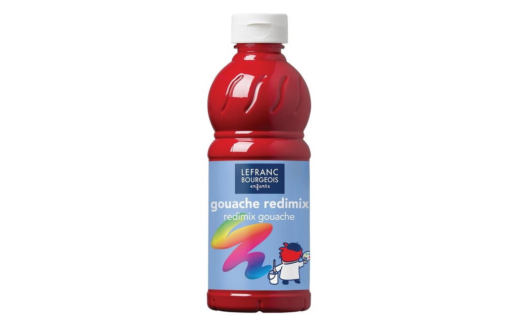 LEFRANC Peintures tempera Redimix 500 ml, Primary Red