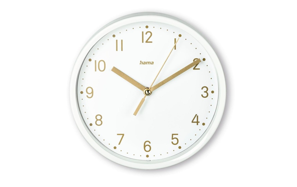 Hama Horloge de bureau Madeira Ø 16 cm, Blanc