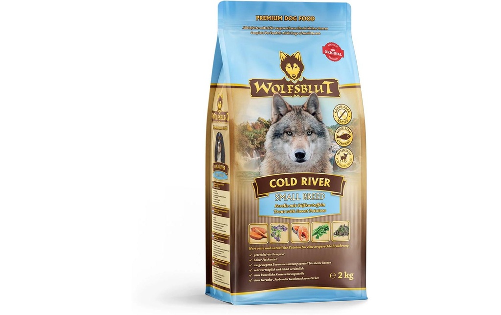 Wolfsblut Alimentation sèche Dog Small Breed Cold River Adult, 2 kg