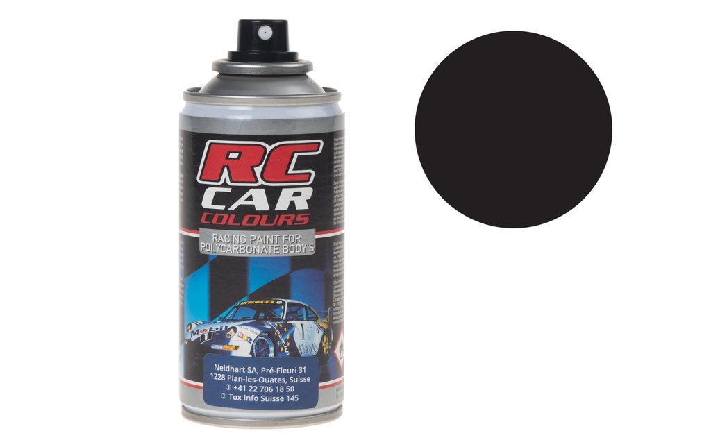 Ghiant Aérosol pour Lexan RC CAR Noir 610 150 ml