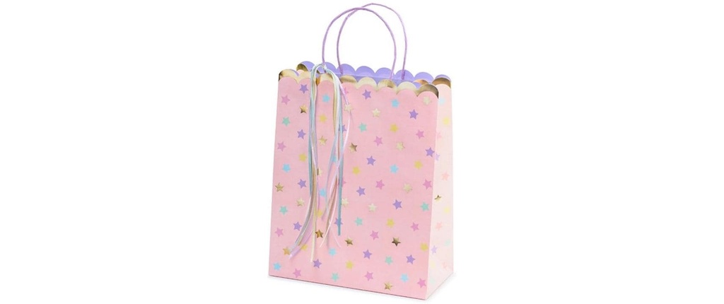 Partydeco Sachet cadeau Étoiles 26 x 32 x 13 cm, 1 pièce