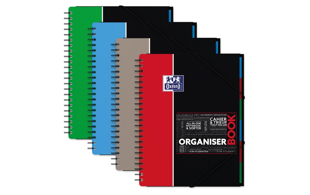 OXFORD Organiserbook A4+ 5mm quadr. (160 pces)