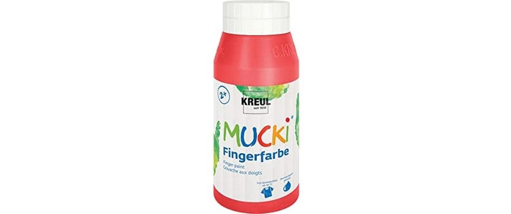 Kreul Peinture aux doigts Mucki 750 ml, rouge