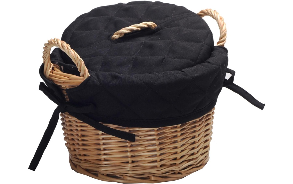 Nouvel Panier à pommes de terre Élégance, Noir, 23 x 23 x 14 cm