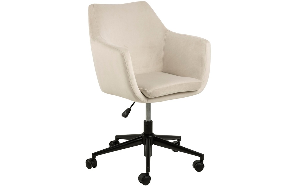 AC Design Chaise de bureau Nora, avec dossier rembourré et accoudoirs, sable