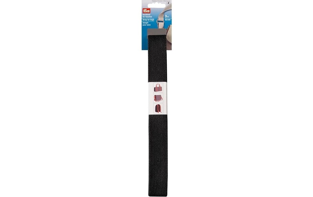 Prym Accessoires de poche Sangle Noir, 3 m x 30 mm
