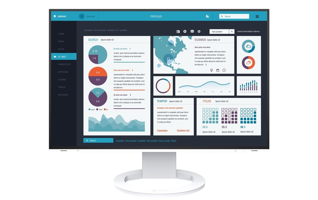 EIZO Moniteur EV2495 Swiss Edition Blanc