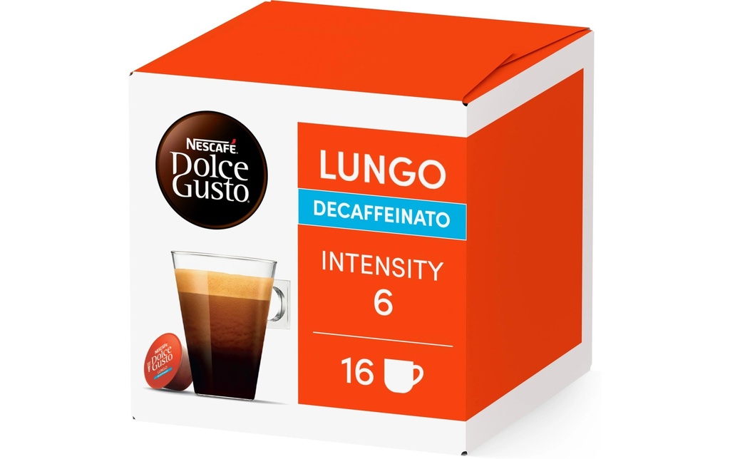 Nescafé Capsules de café Dolce Gusto Lungo Decaf 16 pièces