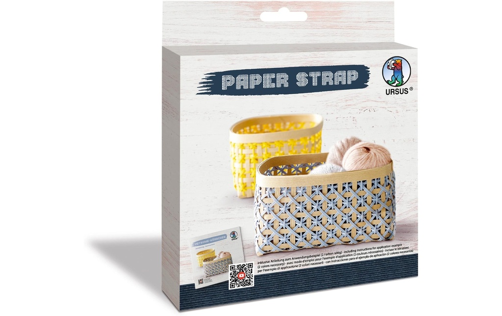 URSUS Papier de bricolage Kamihimo 15 mm x 15 m, bleu nuit