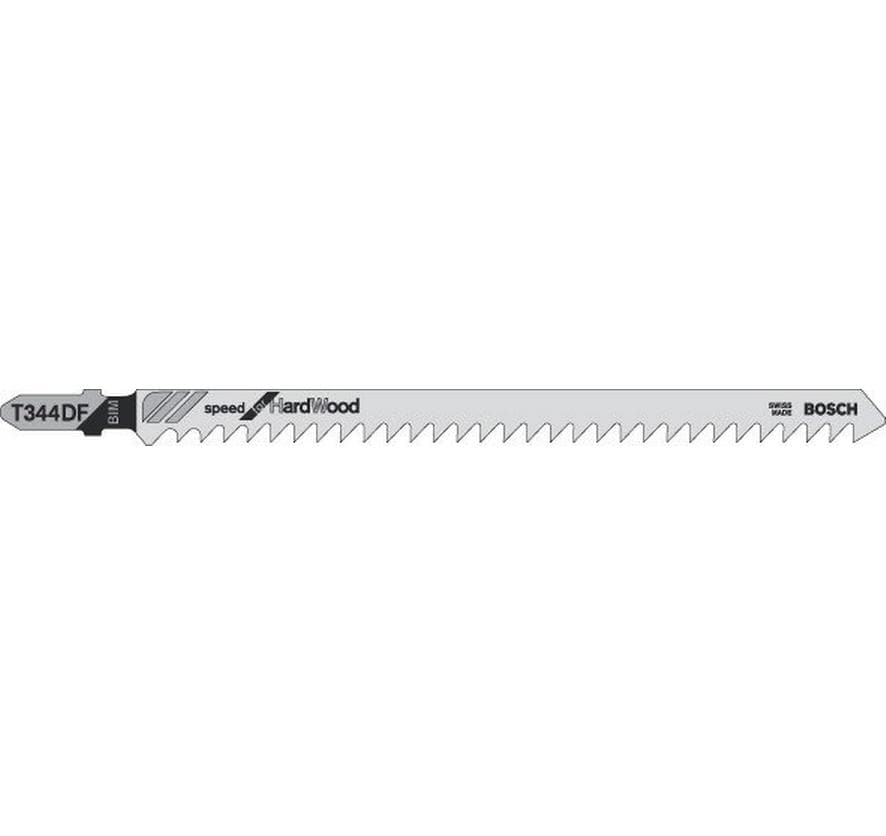 Bosch Professional Lame de scie sauteuse T 344 DF Speed Hard Wood, 5 pièces
