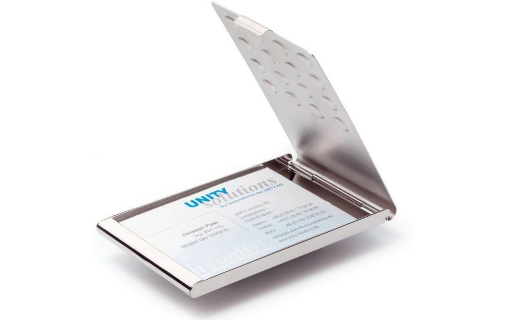 DURABLE Étui pour cartes de visite  Business Card Box Chrome