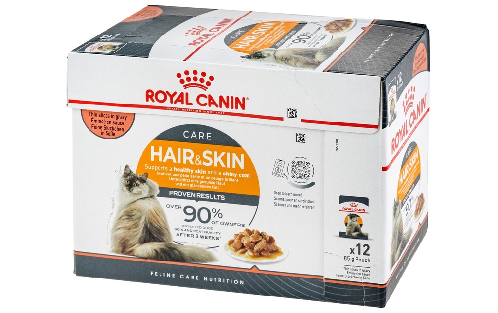 Royal Canin Alimentation humide Care Hair & Skin Sosse, 12 x 85 g