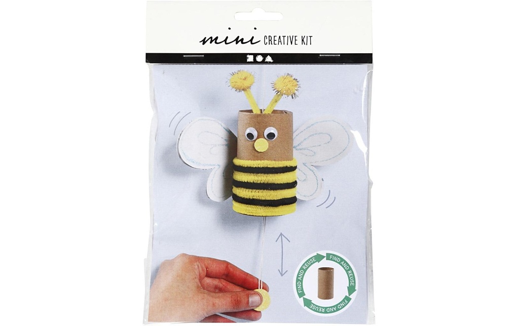Creativ Company Kits de bricolage Mini Abeille, 9 parties, jaune/noir
