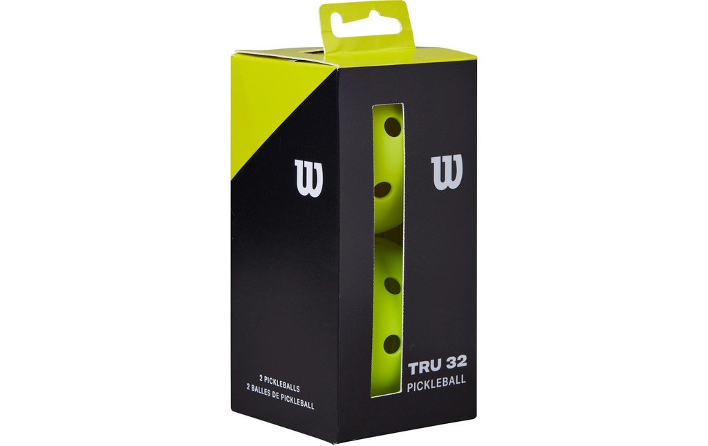 Wilson Balles de pickleball Tru 32 Lot de 2, jaune