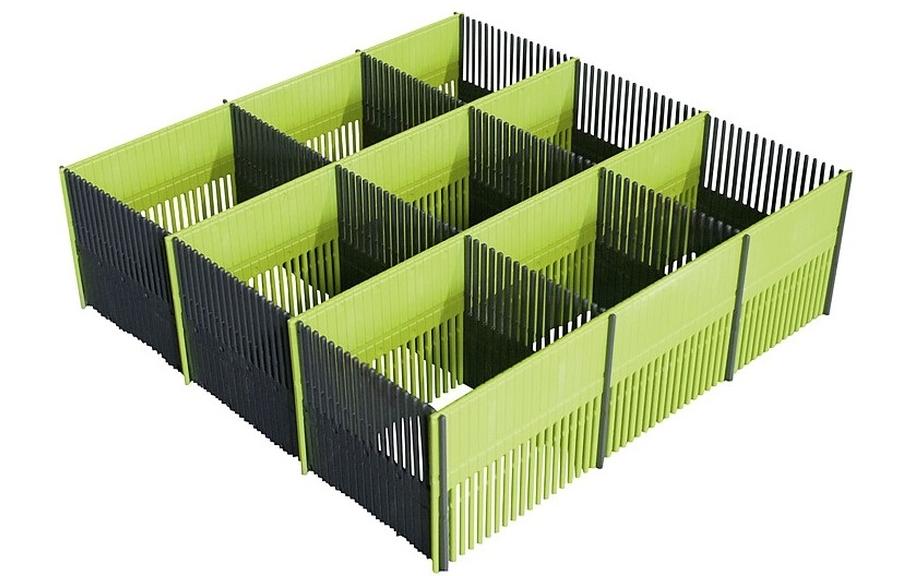 purvario Barres d'accumulation 100 MAXXI 8 pièces, vert citron/anthrazi