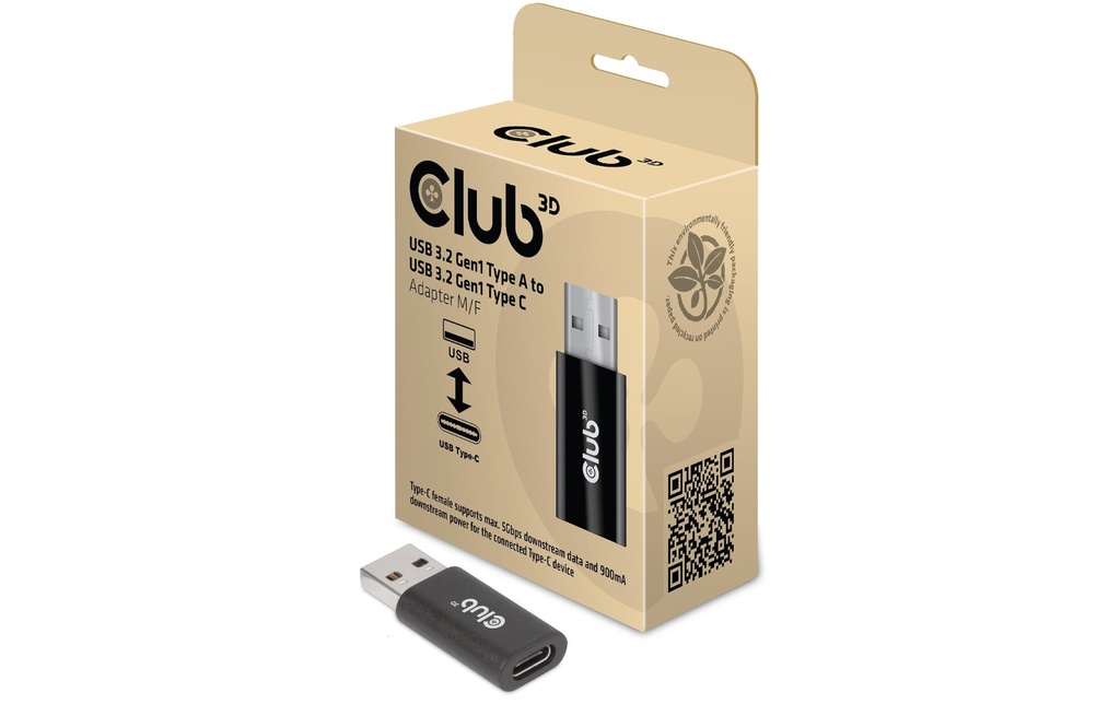 Club 3D Adaptateur USB CAC-1525 Connecteur USB A - Prise USB C