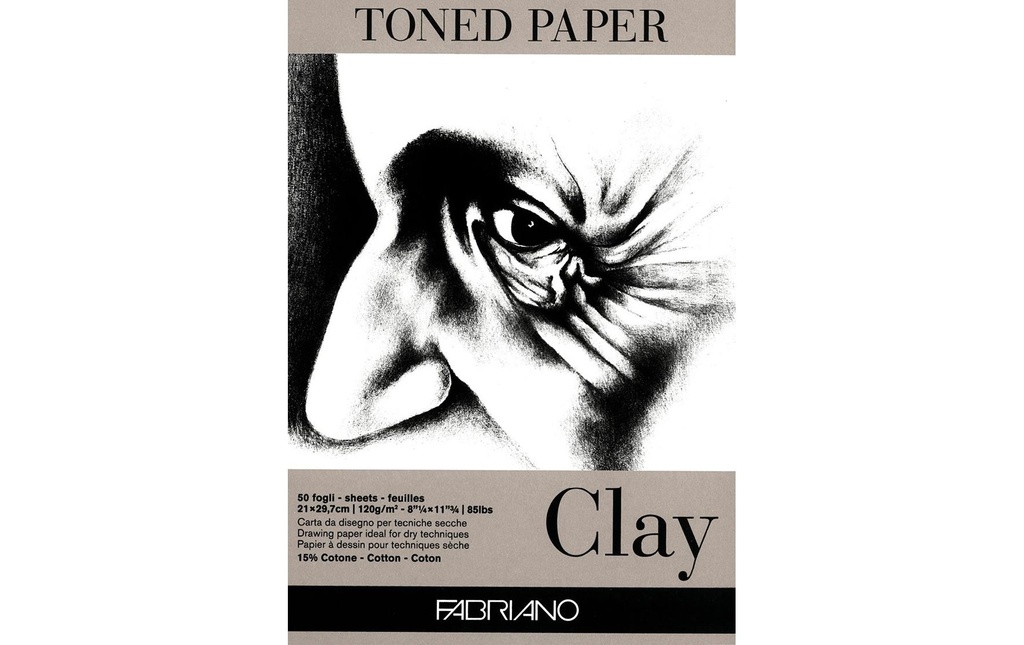 Fabriano Carnet de dessin Toned Clay A4, 50 feuilles