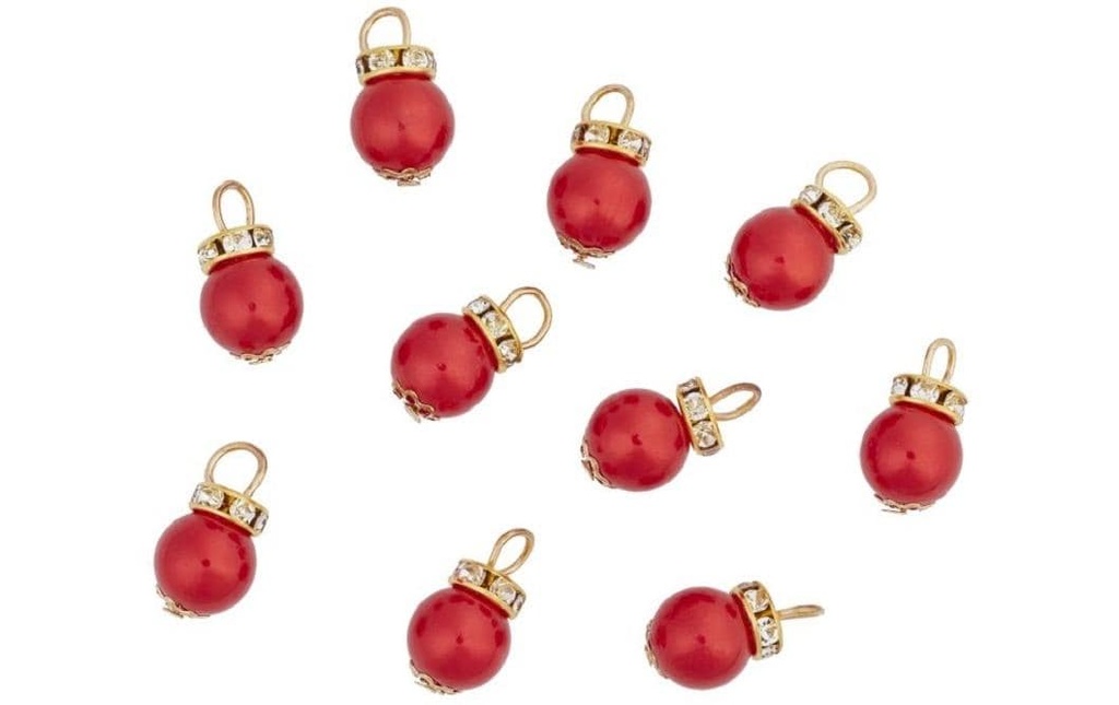 HobbyFun Mini ustensiles Boule de Noël Rouge