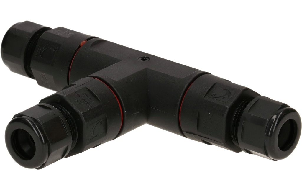 Max Hauri Connecteur de câble T IP68 3 pôles, 16A / 250 V