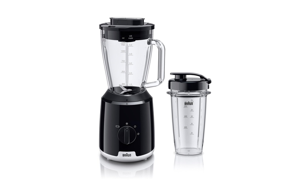 Braun Mixeur PowerBlend 1 JB 1050 BK, Transparent/Noir