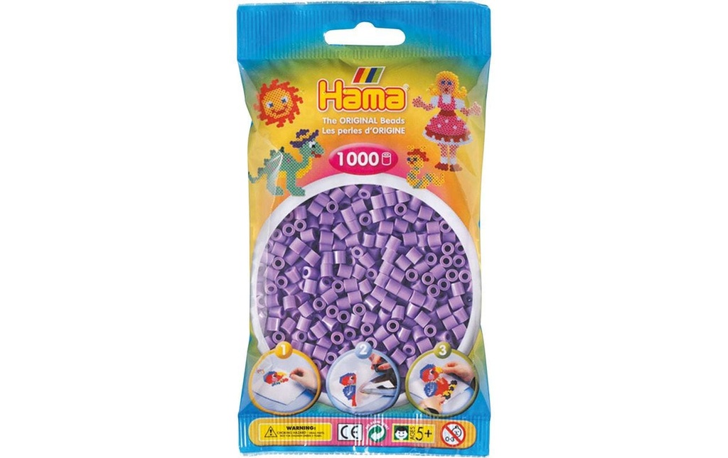 Hama Perles à repasser midi 1000 pcs. Violet
