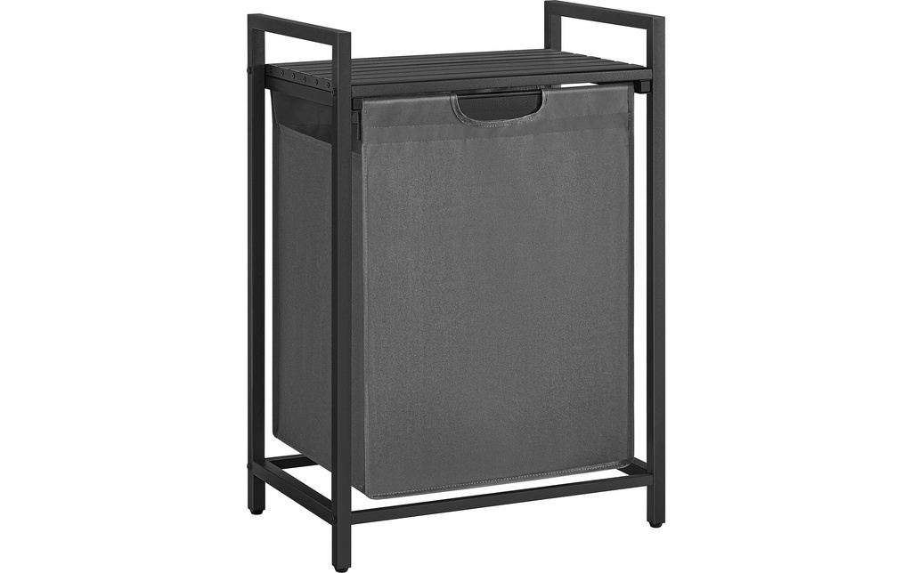 VASAGLE Corbeille à linge avec tablette 65 l, Gris