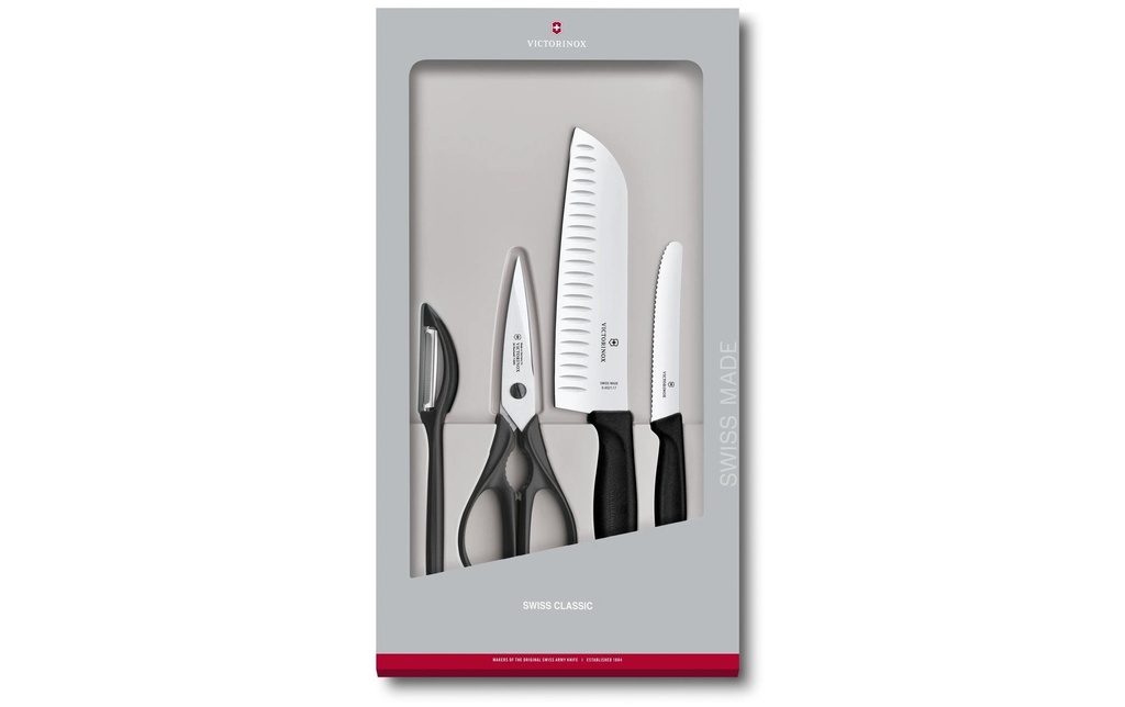 Victorinox Jeux de couteaux Swiss Classic 4 pièces, Noir