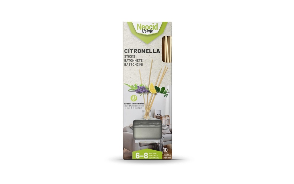 Neocid Expert Insecticide Verde Citronella Sticks, 65 ml + 10 sticks