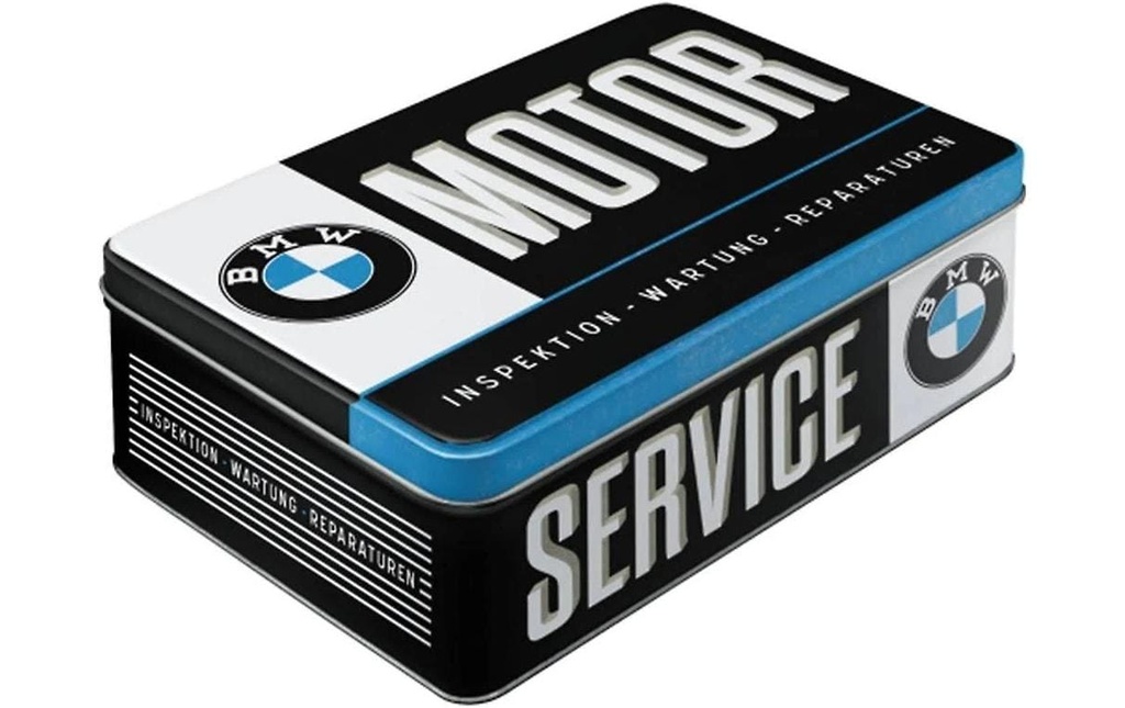 Nostalgic Art Boîte à provisions BMW Motor Service 3 l, Bleu/Noir/Blanc