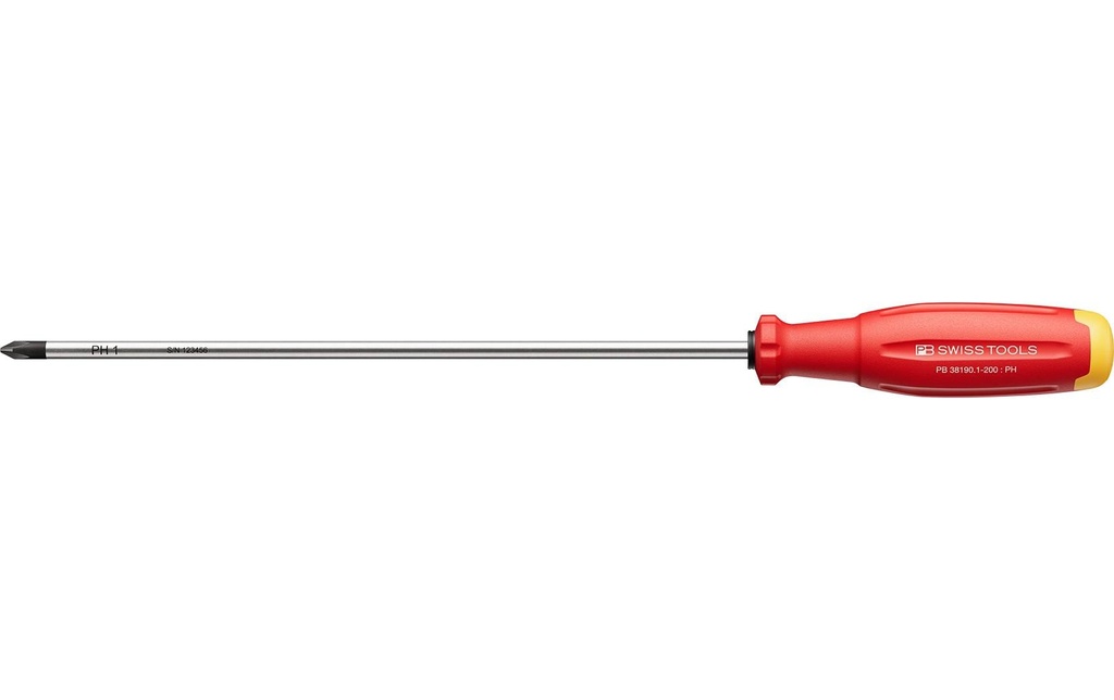 PB Swiss Tools Tournevis cruciforme PB 38190.1-200 Rouge Phillips