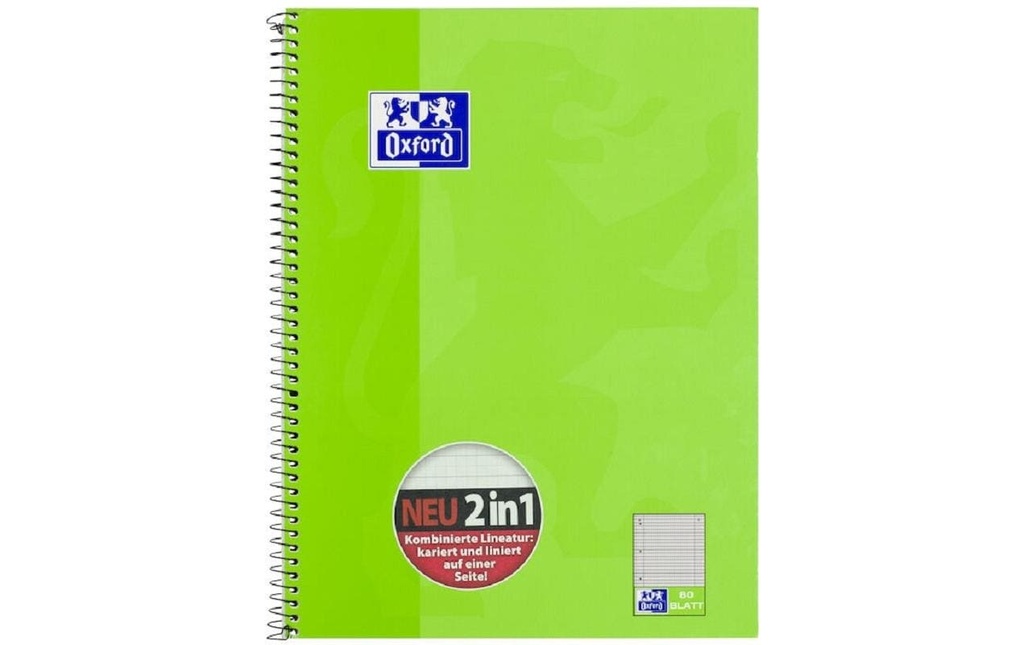 [266050362] OXFORD Bloc collège A4+ quadr./lig.ve (160 pces)