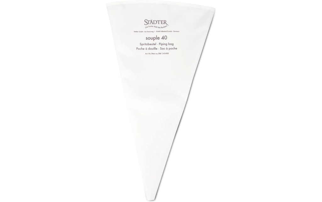Städter Poche à douilles Profi Souple 40 cm, blanc