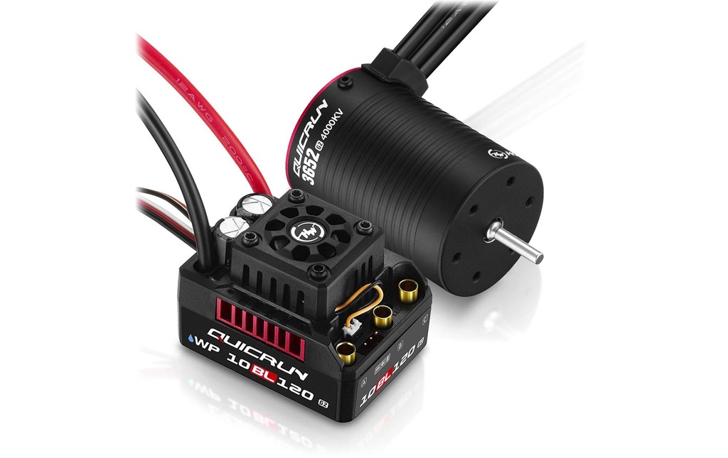 Hobbywing Kits d’entraînement sans brosse WP 10BL120 G2 3652SL-4000KV Combo 1:10