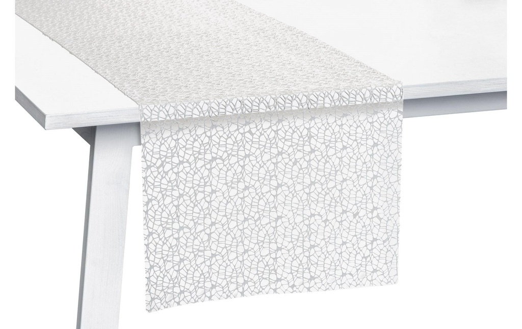 Pichler Chemin de table Network 45 cm x 140 cm, Blanc