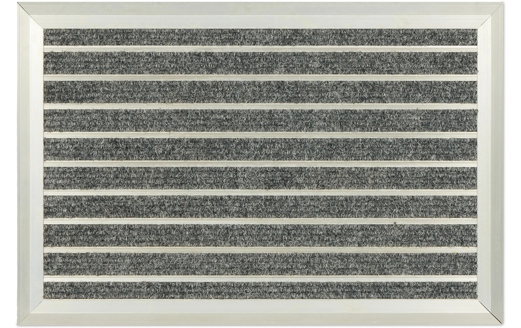 relaxdays Tapis de sol Aluminium 40 cm x 60 cm, Argenté/Gris