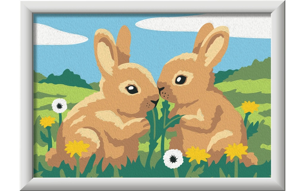 Ravensburger Peinture avec chiffres Set de peinture Lapin à partir de 7 ans
