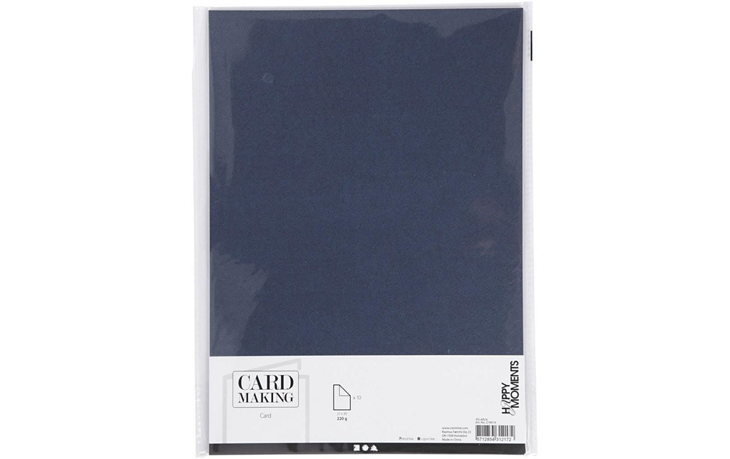 Creativ Company Papier cartonné A4, 10 feuilles, Bleu foncé