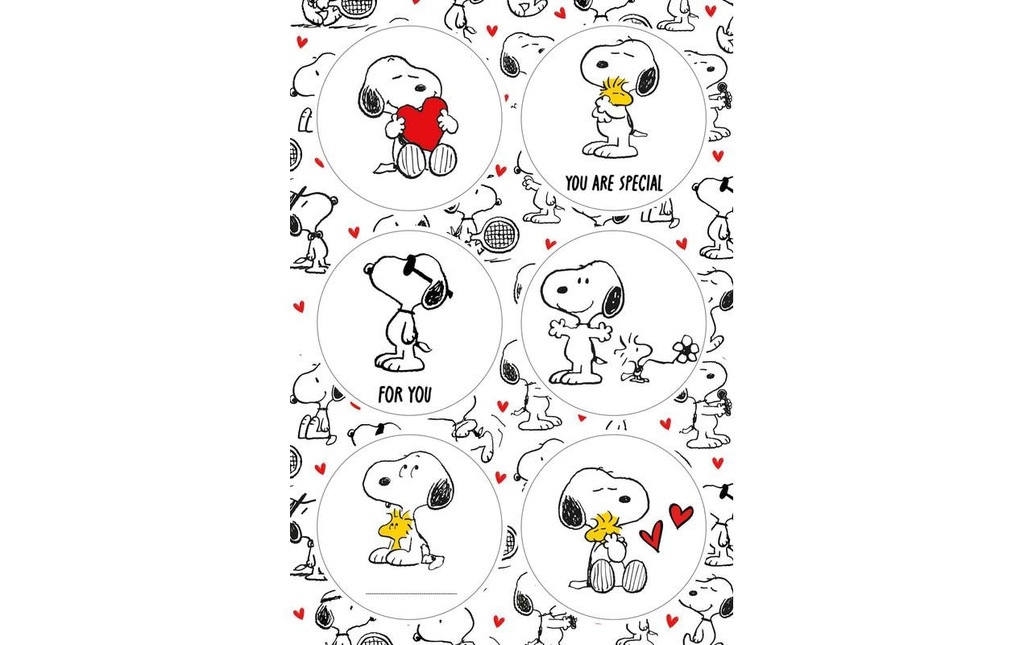 Braun + Company Autocollant à motif Snoopy, 24 pièces